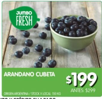 Jumbo Arándanos cubeta oferta
