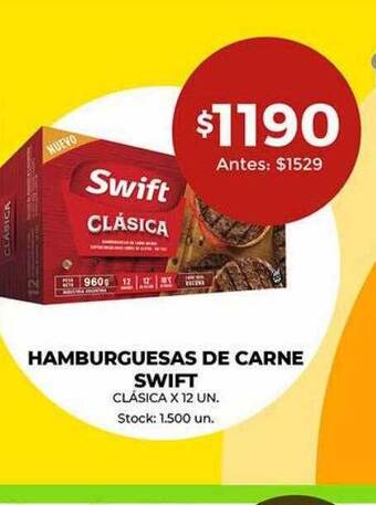 Super MAMI Hamburguesas de carne swift oferta