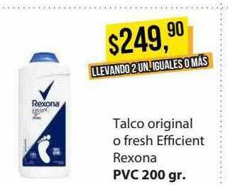 Supermercados Damesco Talco original o fresh efficient rexona oferta