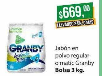 Supermercados Damesco Jabón en polvo regular o matic granby oferta