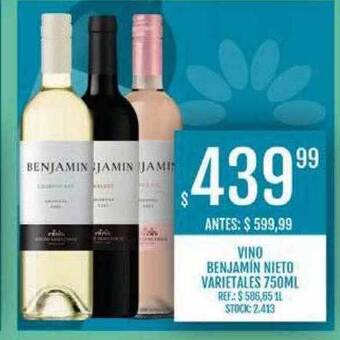 Supermercados Todo Vino benjamín nieto varietales oferta