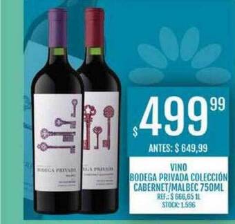 Supermercados Todo Vino bodega privada colección cabernet malbec oferta
