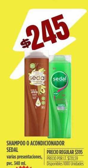 Supermercados Vea Shampoo o acondicionador sedal oferta