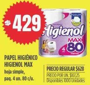 Supermercados Vea Papel higiénico higienol max oferta