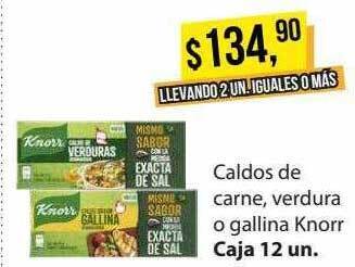 Supermercados Damesco Caldos de carne verdura o gallina knorr oferta