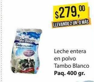 Supermercados Damesco Leche entera en polvo tambo blanco oferta