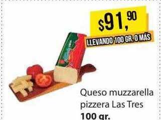 Supermercados Damesco Queso muzzarella pizzera las tres oferta