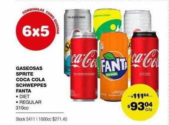 Atomo Conviene Gaseosa sprite coca cola schweppes fanta oferta
