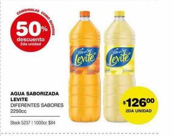 Atomo Conviene Agua saborizada levite 50% descuento 2da unidad oferta