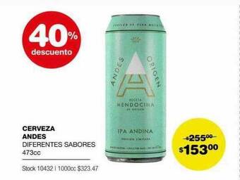 Atomo Conviene Cerveza andes 40% descuento oferta