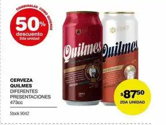 Atomo Conviene Cerveza quilmes 50% descuento 2da unidad oferta