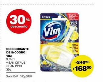 Atomo Conviene Desodorante de inodoro vim 30% descuento oferta