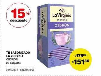 Atomo Conviene Té saborizado la virginia 15% descuento oferta