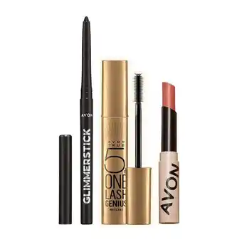 Avon Set x3 balsamo labial nude + delineador + mascara lash oferta