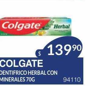Masivos Colgate dentifrico herbal con minerales oferta