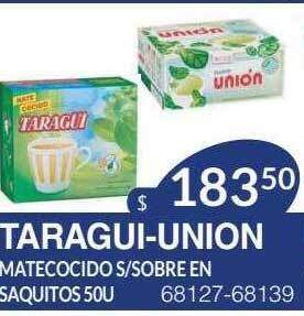 Masivos Taragui-union matecocido s sobre en saquitos oferta