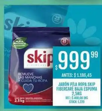 Supermercados Todo Jabón p la ropa skip fibercare baja espuma oferta