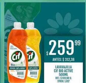 Supermercados Todo Lavavajilla cif bio active oferta