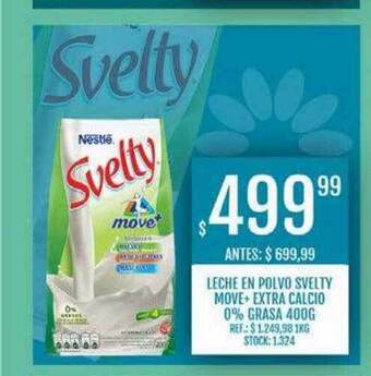 Supermercados Todo Leche en polvo svelty move+ extra calcio 0% grasa oferta