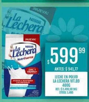 Supermercados Todo Leche en polvo la lechera vit b9 oferta