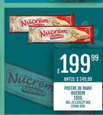 Supermercados Todo Postre de maní nucrem oferta