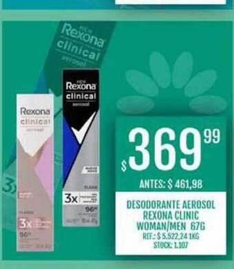 Supermercados Todo Desodorante aerosol rexona clinic woman men oferta