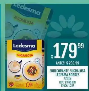Supermercados Todo Edulcorante sucralosa ledesma sobres oferta