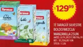 Supermercados Todo Té taragüí silvestre boldo mezcla manzanilla oferta