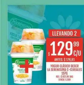 Supermercados Todo Yogur clásico descr la serenisima c-cereales oferta