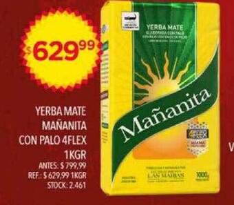 Supermercados Todo Yerba mate mañanita con palo 4flex oferta