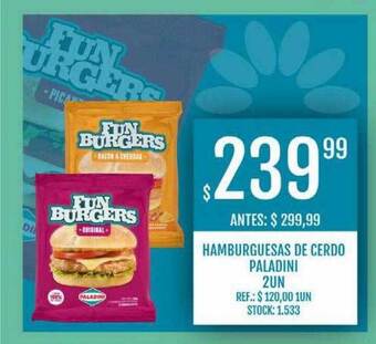 Supermercados Todo Hamburguesas de cerdo paladini oferta