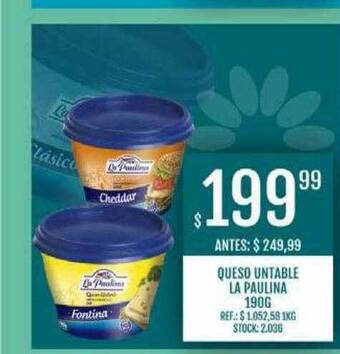 Supermercados Todo Queso untable la paulina oferta