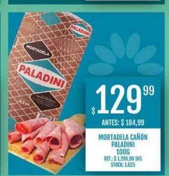 Supermercados Todo Mortadela cañón paladini oferta