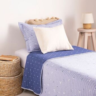 Arredo Cubrecama twin size reversible pica y flor oferta