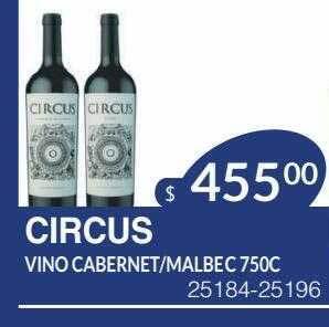 Masivos Circus vino cabernet malbec oferta