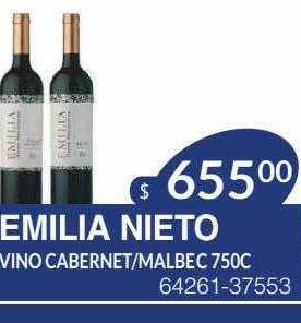 Masivos Emilia nieto vino cabernet malbec oferta