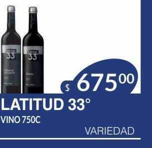 Masivos Latitud 33° vino oferta