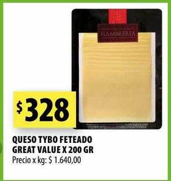 Punto Mayorista Queso tybo feteado great value oferta