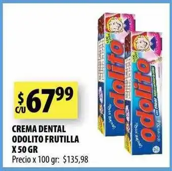 Punto Mayorista Crema dental odolito frutilla x 50 gr oferta
