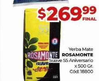 Diarco Yerba mate rosamonte suave 55 aniversario oferta