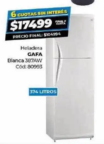 Diarco Heladera gafa blanca 387aw oferta