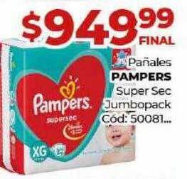 Diarco Pañales pampers super sec jumbopack oferta