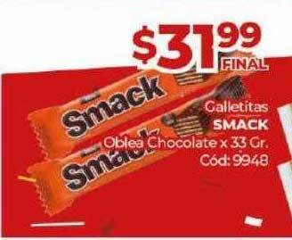 Diarco Galletitas smack oblea chocolate oferta