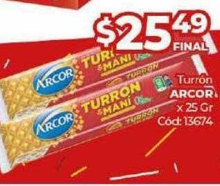 Diarco Turrón arcor oferta