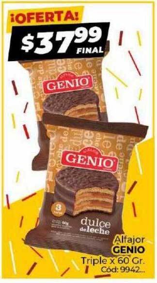Diarco Alfajor genio triple oferta