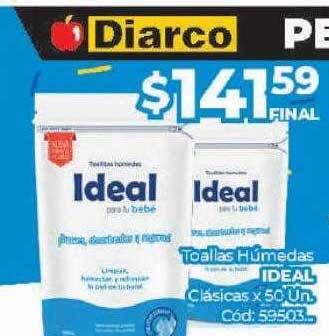 Diarco Toallas húmedas ideal clasicas oferta