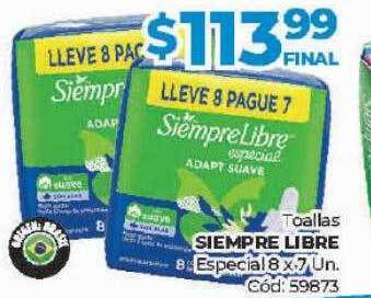 Diarco Toallas siempre libre especial 8 oferta