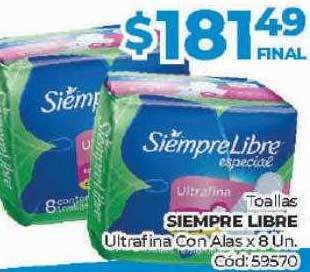 Diarco Toallas siempre libre ultrafina con alas oferta