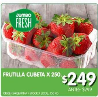 Jumbo Frutilla cubeta oferta