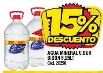 Supermercados Yaguar Agua mineral v sur bidon 6.25lt oferta